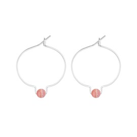 Boucles d'oreilles rhodochrosite & arg
