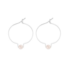 Boucles d'oreilles quartz rose & argent