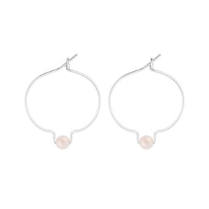 Boucles d'oreilles quartz rose & argent