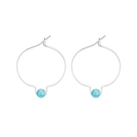 Boucles d'oreilles aigue-marine & arg