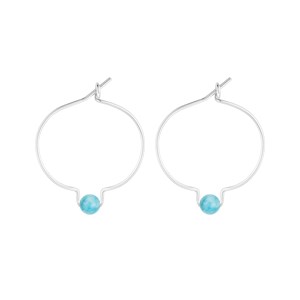 Boucles d'oreilles aigue-marine & arg