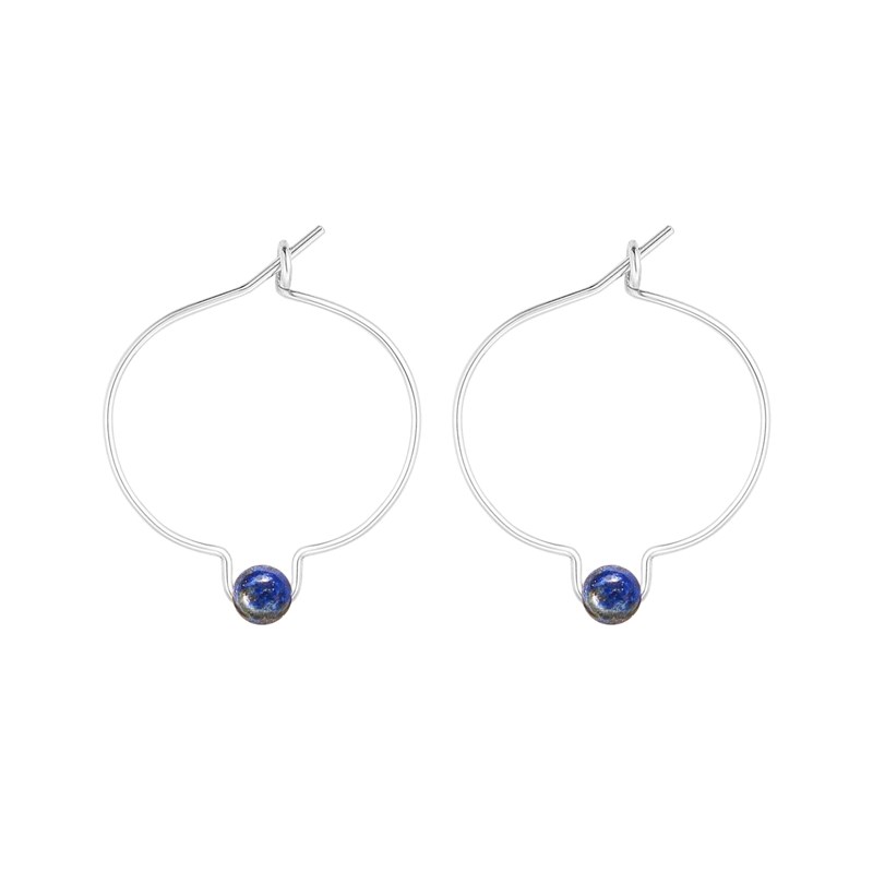 Boucles d'oreilles lapis lazuli & arg