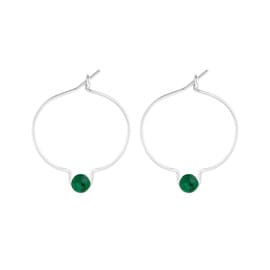 Boucles d'oreilles malachite & argent