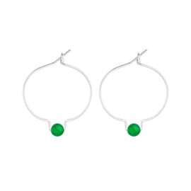 Boucles d'oreilles jade & argent