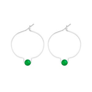 Boucles d'oreilles jade & argent