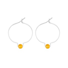 Boucles d'oreilles citrine & argent