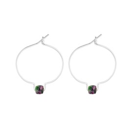 Boucles d'oreilles rubis zoïsite & arg