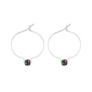 Boucles d'oreilles rubis zoïsite & arg