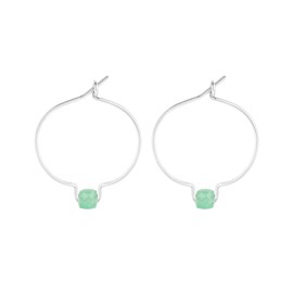 Boucles d'oreilles aventurine & argent