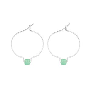 Boucles d'oreilles aventurine & argent