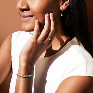 Boucles d'oreilles aventurine & argent