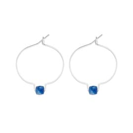 Boucles d'oreilles cyanite & argent