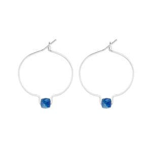 Boucles d'oreilles cyanite & argent