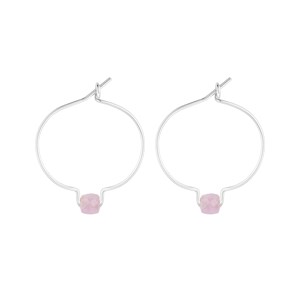 Boucles d'oreilles kunzite & argent