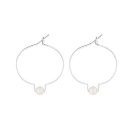 Boucles d'oreilles pierre de lune & arg