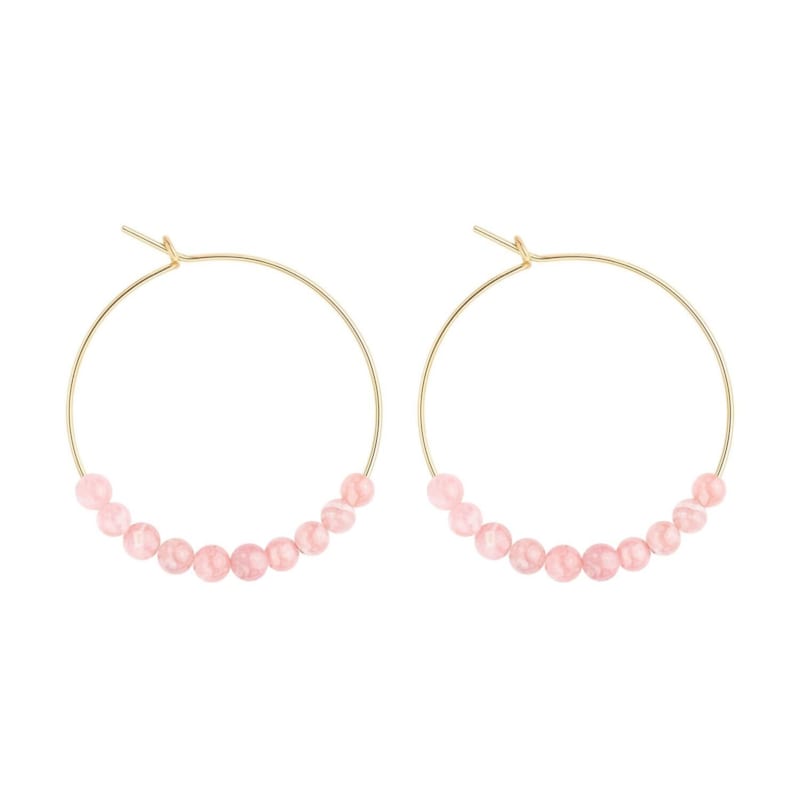 Maison Mutel - Petites créoles rhodochrosite & or