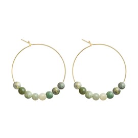 Petites créoles jade & or