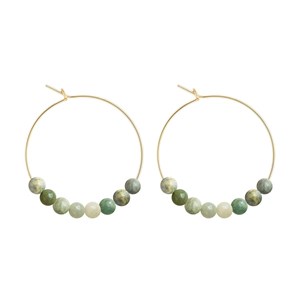 Petites créoles jade & or