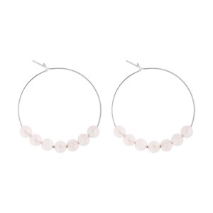 Petites créoles améthyste & argent