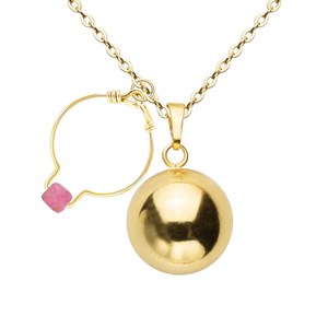 Bola et bague tourmaline rose