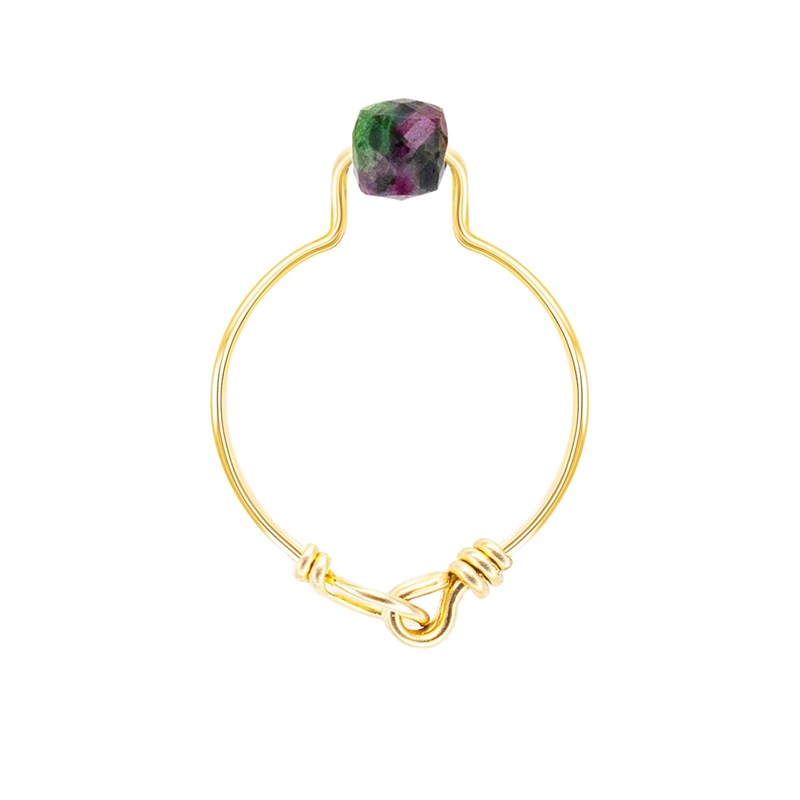 Maison Mutel - Bague rubis zoïsite & or (52)