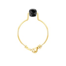 Bague spinelle noir & or (50)
