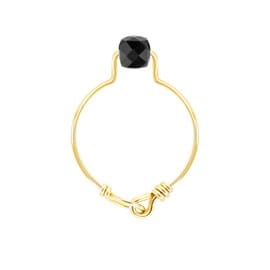 Bague spinelle noir & or (60)