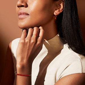 Bague cornaline & or (54)