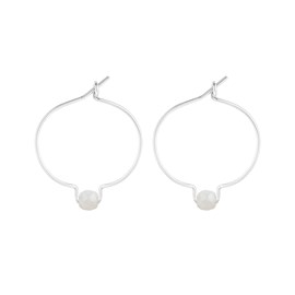 Boucles d'oreilles pierre de lune & arg