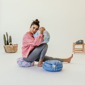 Coussin de méditation zafu aura