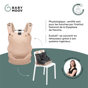 Porte-bébé évolutif moov & boost beige Beige