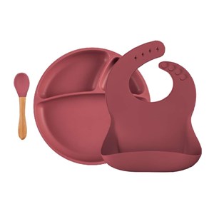 Coffret repas assiette cuillère bavoir
