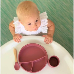 Set de repas assiette cuillère bavoir