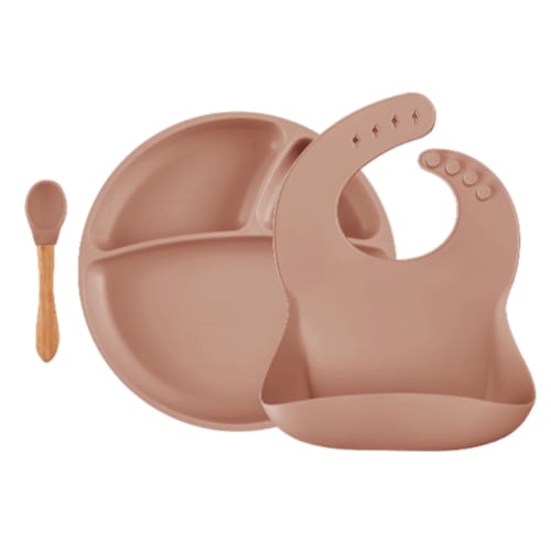 Minikoioi - Coffret repas assiette cuillère bavoir