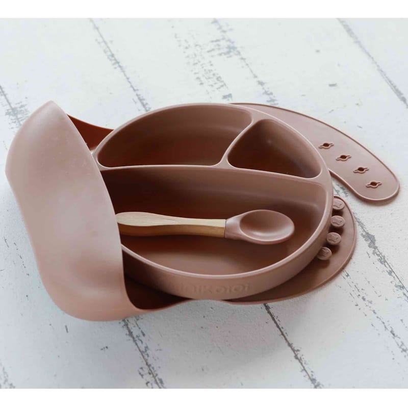 Coffret repas assiette cuillère bavoir (Minikoioi) - Image 3