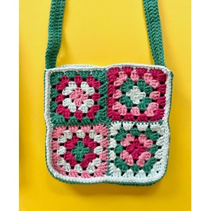 Kit de crochet mon sac granny rose&vert