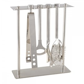 Outils de bar sur support 7 pièces coloris argent