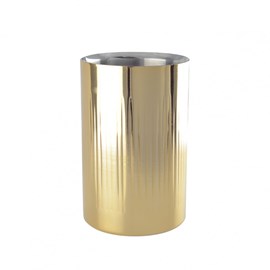 Refroidisseur à vin doré à motif côtelé