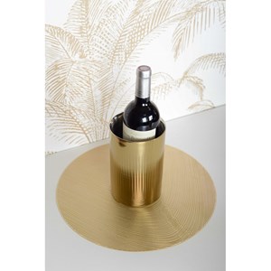 Refroidisseur à vin doré à motif côtelé