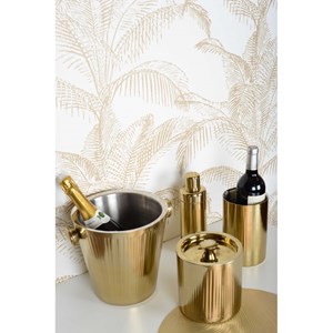 Refroidisseur à vin doré à motif côtelé