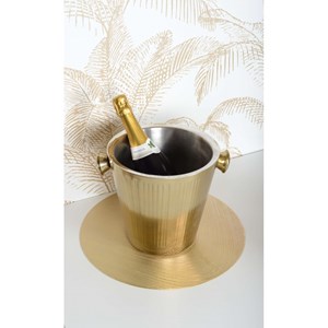 Seau à champagne doré à motif côtelé