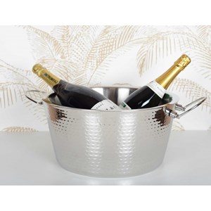 Seau à boissons martelé effet miroir