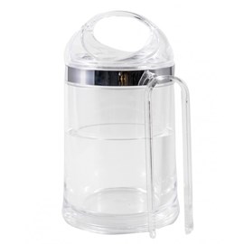 Seau à glaçons acrylique avec pince et couvercle