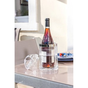 Seau à glaçons acrylique avec pince et couvercle