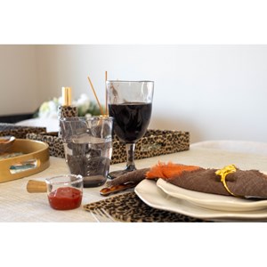 Mini casserolette en verre avec manche en bois