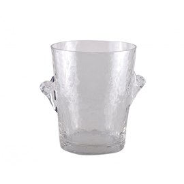 Seau à champagne verre martelé fumé