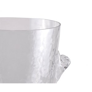 Seau a champagne verre martele fume