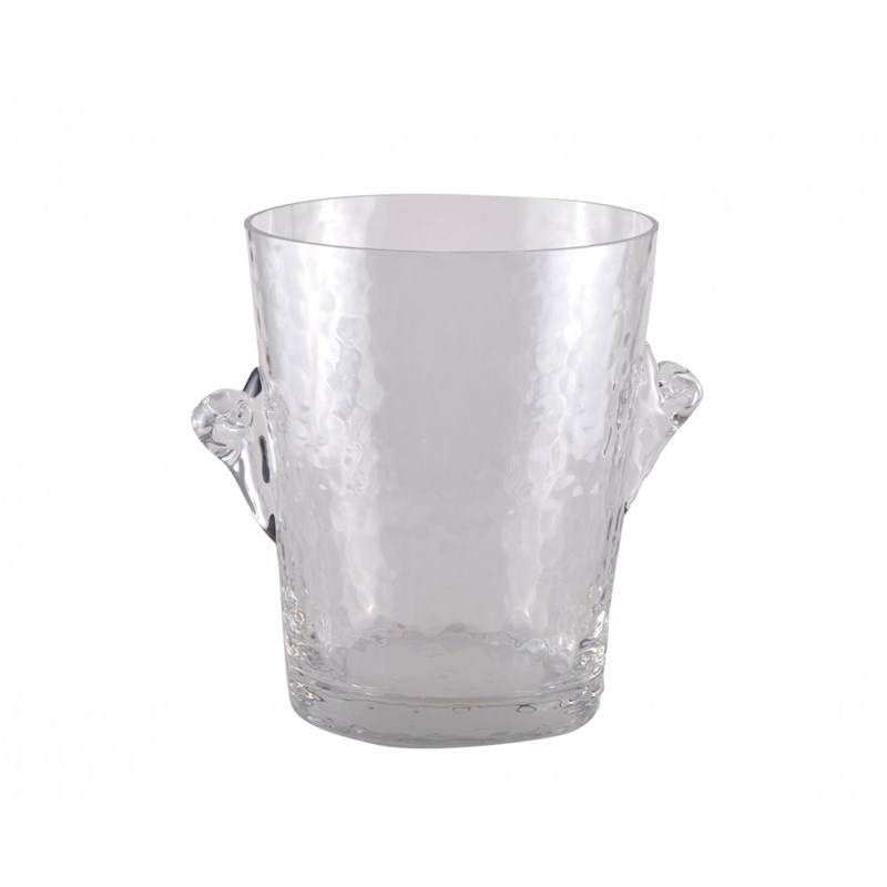 Seau à champagne verre martelé fumé