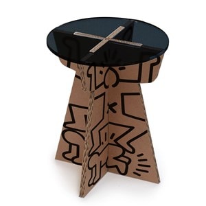 Tabouret écologique avec siège bleu