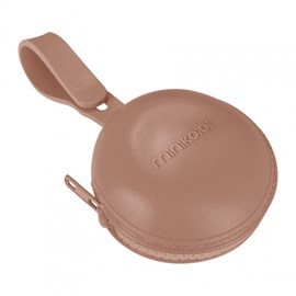 Boîte à sucette silicone zippé caramel